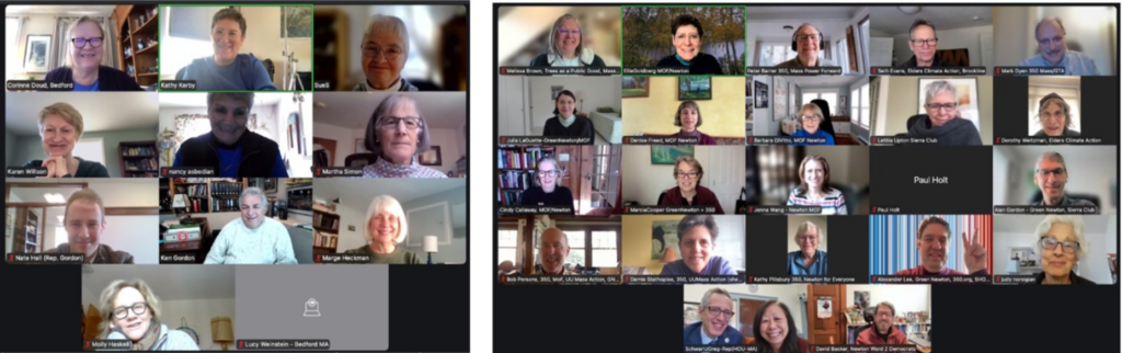 Screenshot from a virtual meeting